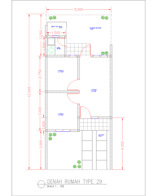 foto denah rumah tipe 29/65 perumahan CIAWI RESIDENCE