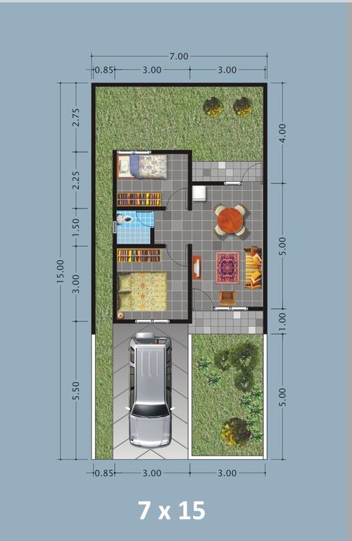 foto denah rumah tipe Ebony perumahan GEDAWANG PERMAI III
