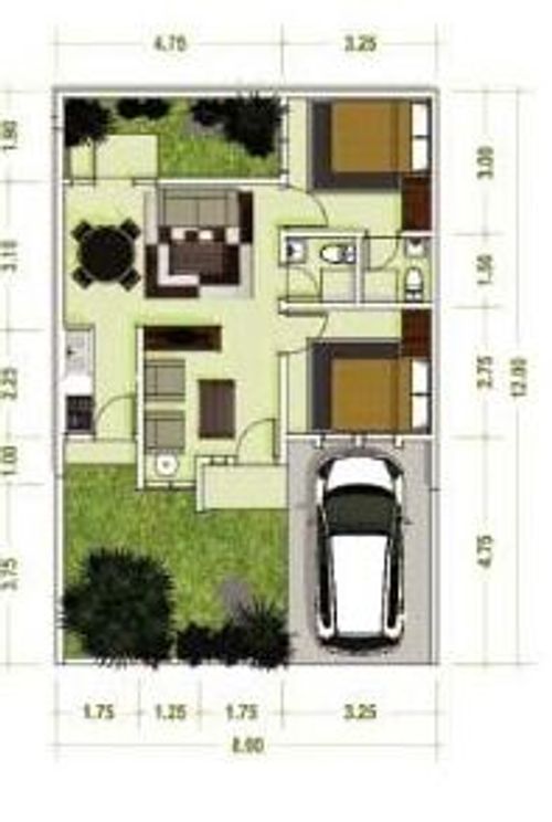 foto denah rumah tipe KEY FOREST perumahan PROLAND CIBINONG
