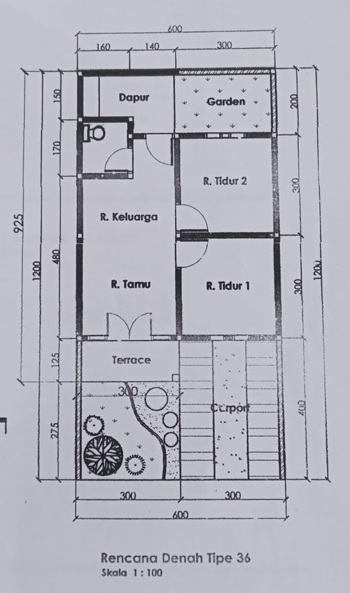 foto denah rumah tipe 36/63 perumahan Satreyan Regency