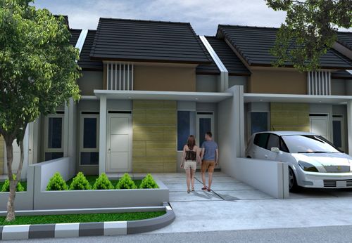 foto tampak rumah tipe 60 perumahan Cherryfield