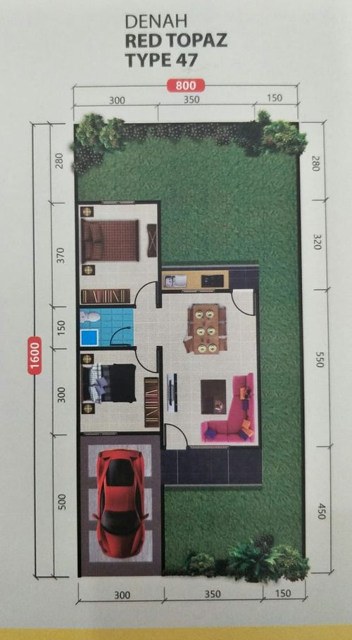 foto denah rumah tipe Cluster Topaz 2 47 perumahan OPI REGENCY 2 PERUMAHAN TOPAZ 2