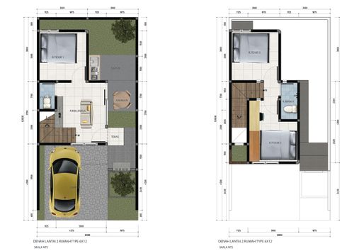 foto denah rumah tipe 6 perumahan Sinbad Alama