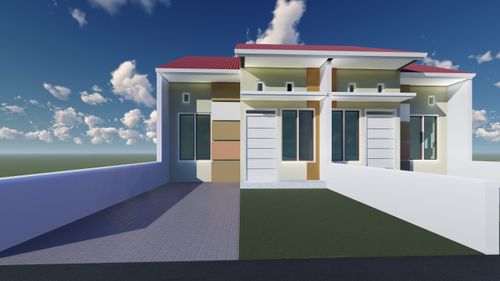 foto tampak rumah tipe 36 perumahan POLE LEMBANG RESIDENCE