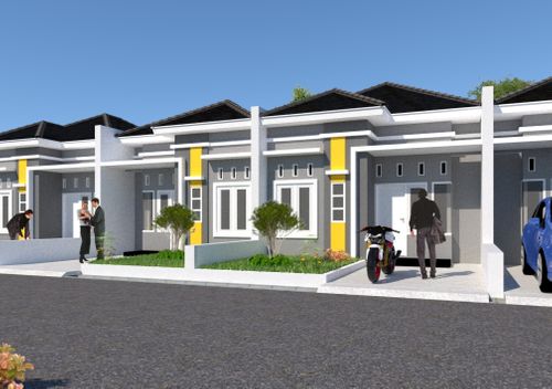 foto tampak rumah tipe 36 perumahan Bukit Ciperna