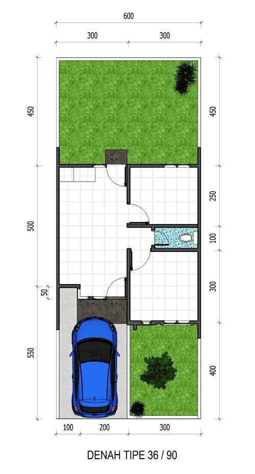 foto denah rumah tipe 36 perumahan Bukit Ciperna