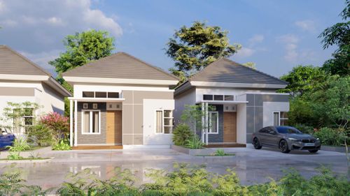 foto tampak rumah tipe 55 perumahan GOLDEN ROBAN ASRI