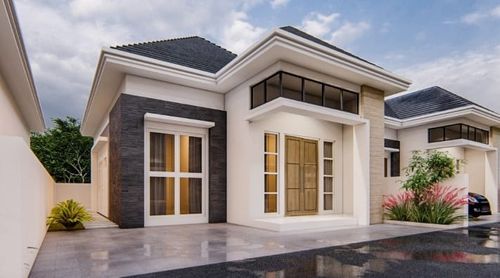foto tampak rumah tipe 85 perumahan GOLDEN ROBAN ASRI