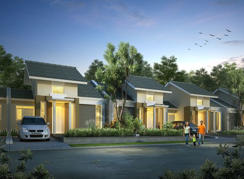 foto tampak rumah tipe Dahlia 2B Hoek (203) perumahan CitraIndah City