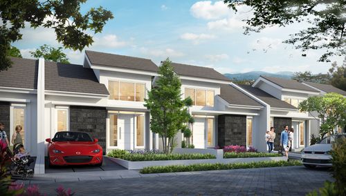 foto tampak rumah tipe Tulip 4 Hoek (150) perumahan CitraIndah City Bukit Tulip