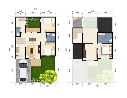 foto denah rumah tipe Regent perumahan Royal Oak Town House