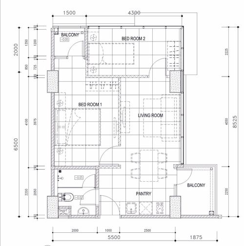foto denah rumah tipe 2-BR (H8A) perumahan TAMANSARI ISWARA APARTMENT