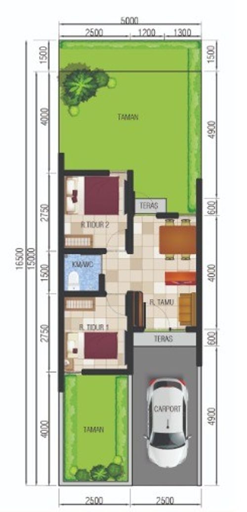 foto denah rumah tipe 30/87 perumahan PERMATA SUKODONO RAYA
