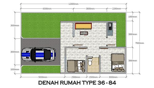 foto denah rumah tipe 36 perumahan perumahan graha bukit jimbaran