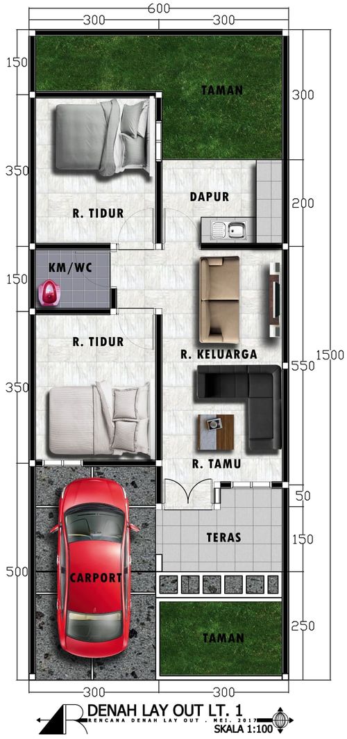 foto denah rumah tipe 48/96 perumahan MEGA MUTIARA TASIK REGENCY