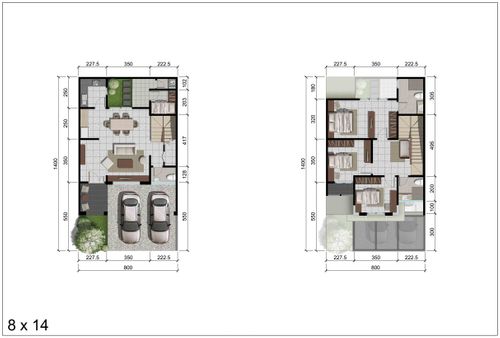 foto denah rumah tipe AMARILIS A-11 perumahan SPRINGVILLE RESIDENCE