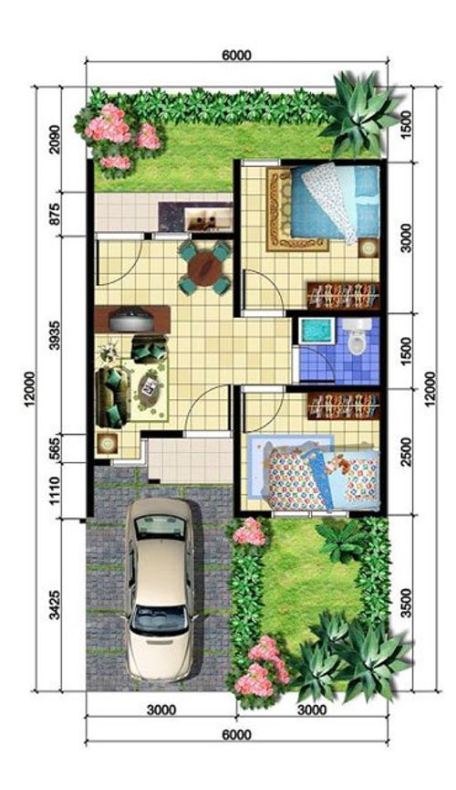 foto denah rumah tipe 36 perumahan ASMARA RESIDENCE TAHAP II