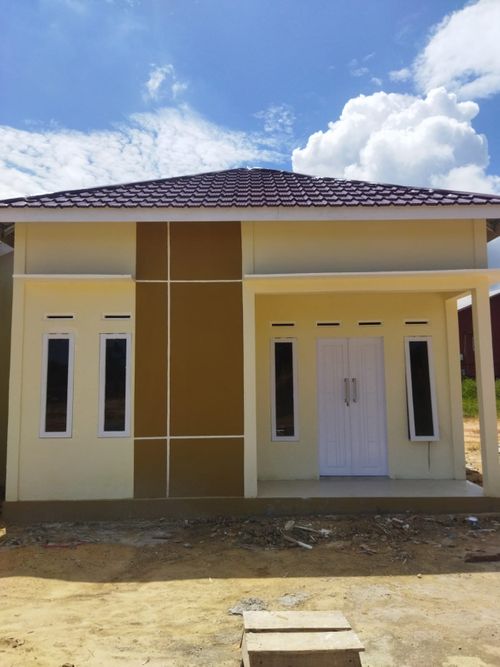 foto tampak rumah tipe 45 perumahan Villa Mitra intan