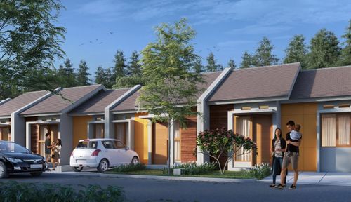 foto tampak rumah tipe 36/84 perumahan Gardenia Cileungsi Blok F