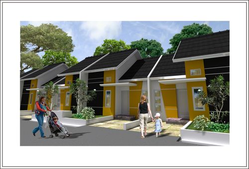 foto tampak rumah tipe 28/60 perumahan VILLA INDAH MUKTIWARI