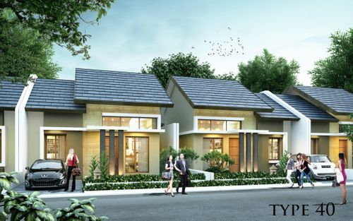 foto tampak rumah tipe 40 perumahan Taman Dhika Cinere