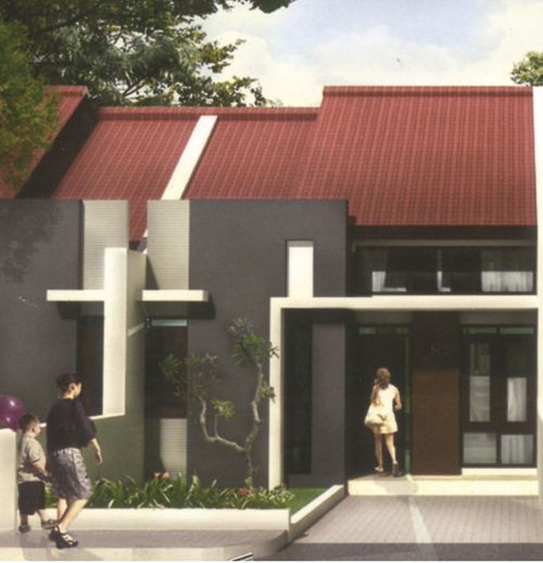 foto tampak rumah tipe 51/86 perumahan MEKAR BUANA ASRI
