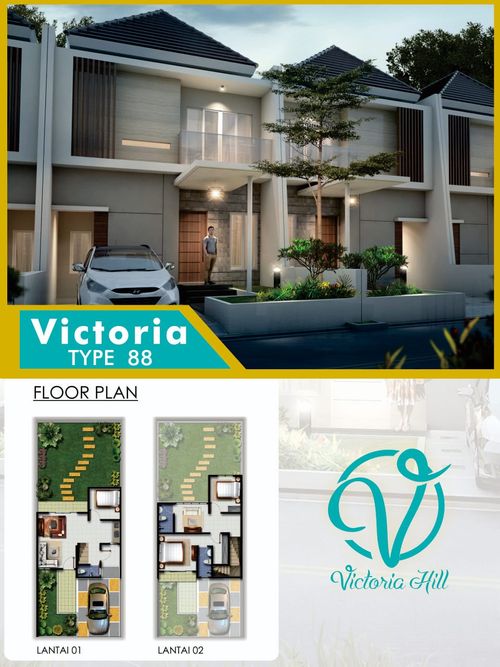 foto denah rumah tipe Victoria perumahan VICTORIA HILL RESIDENCE TAHAP 2