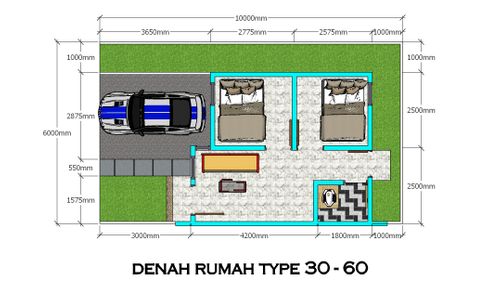 foto denah rumah tipe 30 perumahan perumahan graha bukit jimbaran