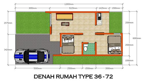 foto denah rumah tipe 36 perumahan perumahan graha bukit jimbaran