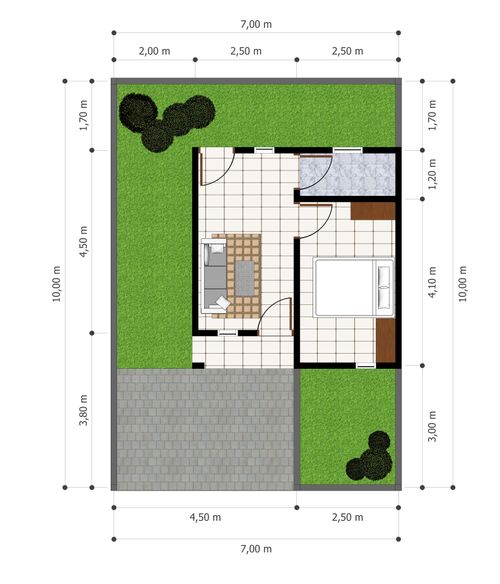foto denah rumah tipe 27 perumahan I ONE HOME RESIDENCE
