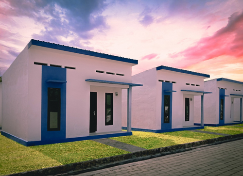 foto tampak rumah tipe 27 perumahan I ONE HOME RESIDENCE