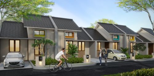 foto tampak rumah tipe 45/146 perumahan KEMANG EMINENCE