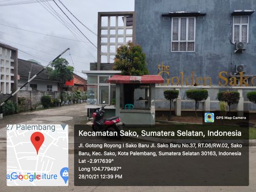 foto gerbang perumahan Golden Sako