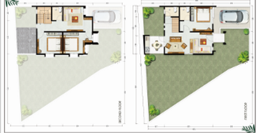 foto denah rumah tipe Bougainvillea perumahan GREEN ORCHID RESIDENCE