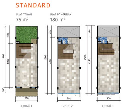 foto denah rumah tipe BADAN 5-4R perumahan SUMMARECON BANDUNG - MAGNA COMMERCIAL TAHAP 2