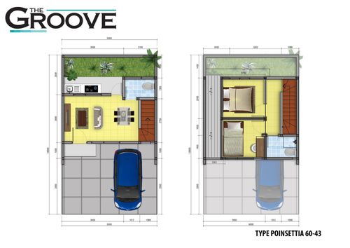 foto denah rumah tipe POINSETTIA perumahan SERPONG JAYA THE GROOVE