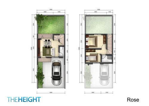 foto denah rumah tipe ROSE perumahan SERPONG JAYA THE HEIGHT