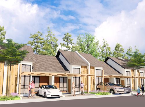 foto tampak rumah tipe Valeria 39/78 (Sept) perumahan Cluster Sriwijaya - Darmawangsa Residence Bekasi