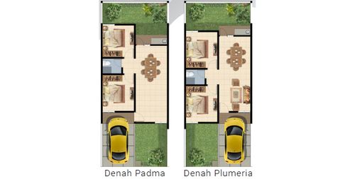 foto denah rumah tipe PADMA/PLUMERIA 45/90 (AGUST) perumahan PANJIBUWONO RESIDENCE