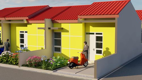 foto tampak rumah tipe 36/72 perumahan DREAM HOUSE RESIDENCE