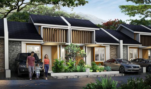 foto tampak rumah tipe COURTYARD perumahan Perumahan Galuh Mas