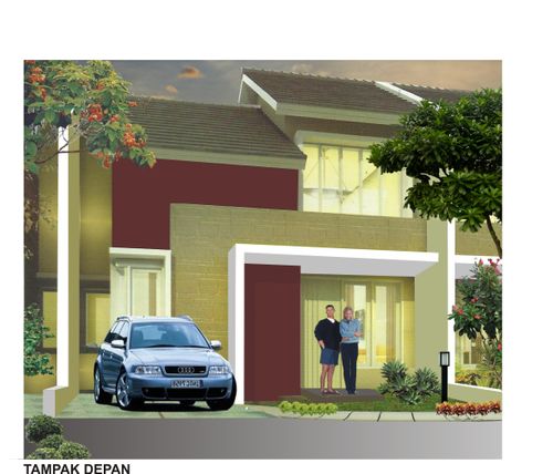 foto tampak rumah tipe PRIMROSE 58/194 perumahan Perumahan Galuh Mas