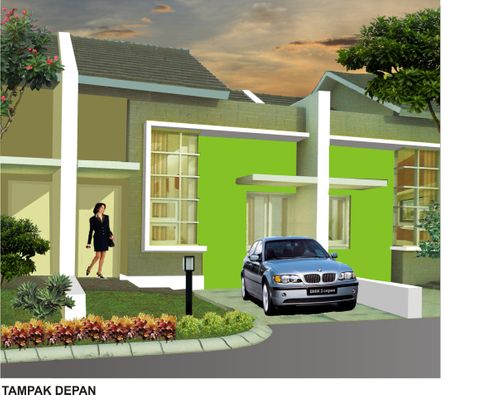foto tampak rumah tipe PRIMROSE 45/132 perumahan Perumahan Galuh Mas