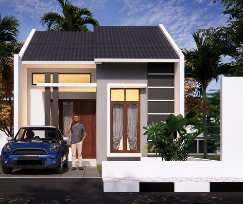 foto tampak rumah tipe Cherry perumahan Citra Serang Residence