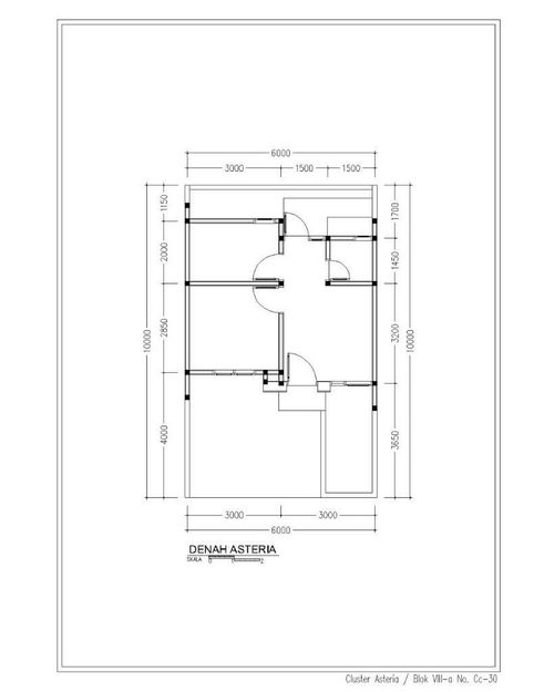foto denah rumah tipe ASTERIA 30/60 perumahan Perumahan Galuh Mas