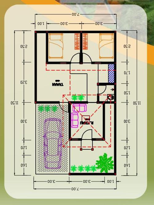 foto denah rumah tipe 30/80 perumahan VILLA EMAS