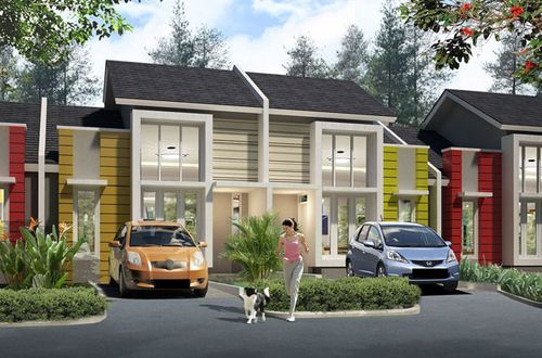 foto tampak rumah tipe Grand Ubud T46 perumahan PONDOK UNGU PERMAI