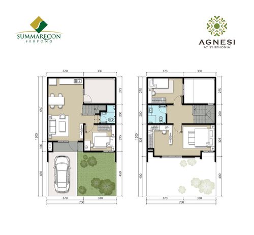 foto denah rumah tipe L7 Std Luxury 2 perumahan Cluster Agnesi