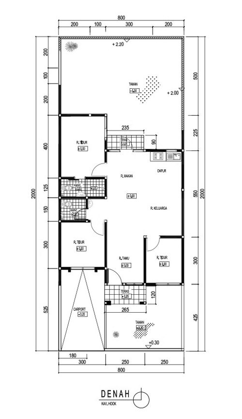 foto denah rumah tipe 76/200 perumahan KEBUN RAYA RESIDENCE