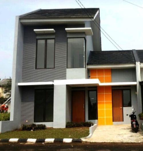 foto tampak rumah tipe 86/135 perumahan KEBUN RAYA RESIDENCE